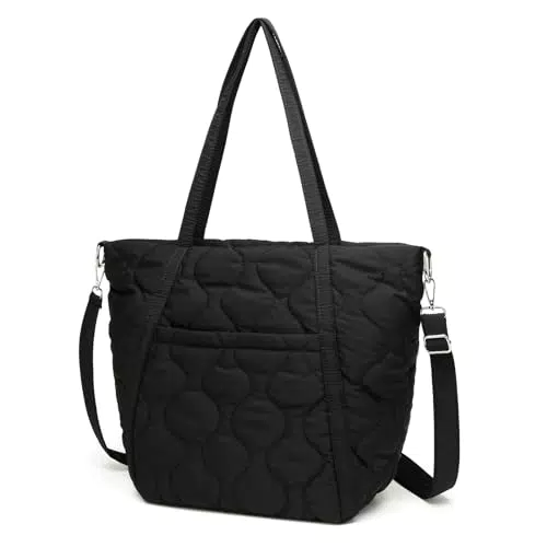 Travistar borsa a mano in nylon trapuntato, nero
