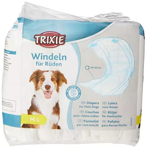 Trixie 23642, Pannolini a fascia per cani maschi, M-L