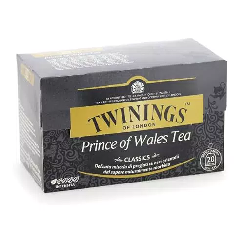 Twinings Tè Classici - Prince of Wales - Delicata Miscela di Pregiati Tè Neri Orientali dal Sapore Morbido - Note Fruttate e un Lieve Sentore di Cacao