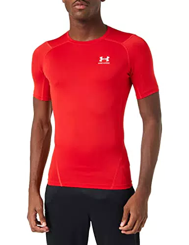 Under Armour, Maglietta sportiva a maniche corte, Uomo, XS, rosso