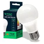 V-TAC Lampadina LED A60 con Attacco E27 potenza 10.5W - Lampadina di Nuova Generazione - 1055 Lumen - Massima Efficienza e Risparmio Energetico - 4000K Luce Bianca Naturale