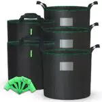 VOUNOT Set di 5 Sacchi per Piante in Tessuto Non Tessuto 30L