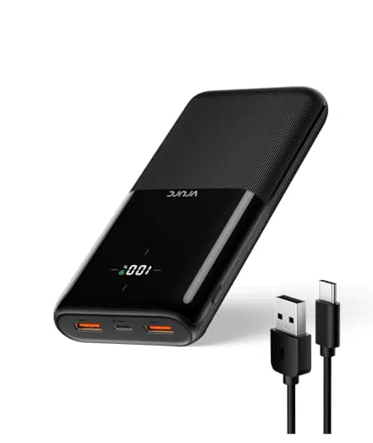 VRURC 20000mAh Power Bank, 20W ricarica rapida, Ultra sottile caricabatteria portatile USB C Batteria esterna con 3 uscite e 2 ingressi compatibile con iPhone