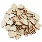 WINOMO Cuore Legno Fette Dischi per Bricolage da te Decorazioni - 100pcs