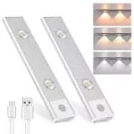 WolinTek 2Pcs Luce Armadio LED con Sensore Movimento Interno