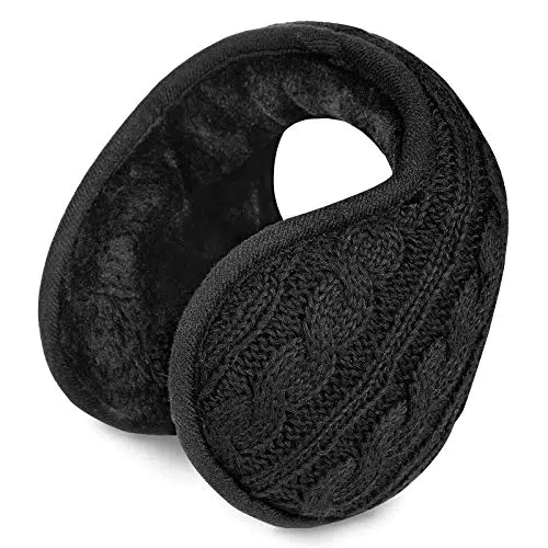 WolinTek paraorecchie in pile unisex, grigio scuro