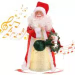 zerotop 18 Elettrico Babbo Natale Decorazioni di Natale Camminando Cantando Babbo Natale Santa Giocattolo Musicale con Ruota Babbo Natale Luminoso Elettrico Ornamenti Natale per Bambini