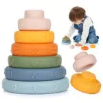 ZWOOS Giocattolo cerchio impilabile e nidificante per bambini
