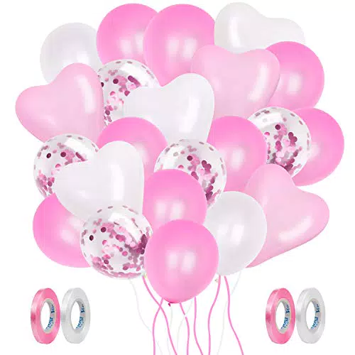 ZWOOS Palloncini Rosa, 70Pcs Palloncini Compleanno Decorazioni Compleanno