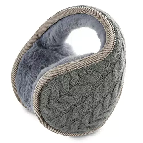ZWOOS Paraorecchie regolabili in pile, grigio
