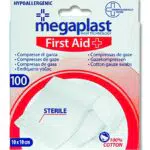 100pz compresse di garza sterile mis. 10x10 cm, idrofila di puro cotone 100% per la medicazione