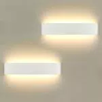 2 Pezzi LED Lampada da Parete 16W Bianco Caldo, Moderno Up Down Applique da Parete con 110V-260V