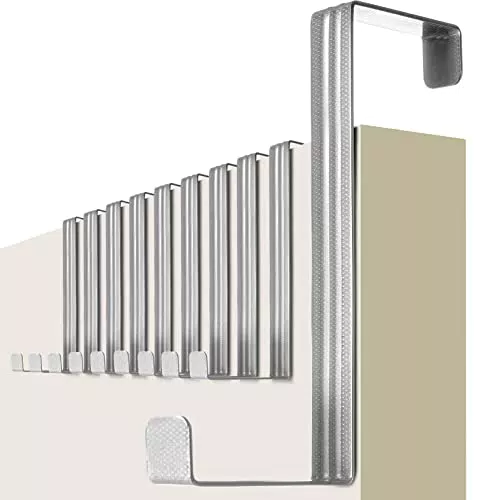 4smile Ganci per porta - - appendiabiti per porta come protezione della superficie gancio per appendere