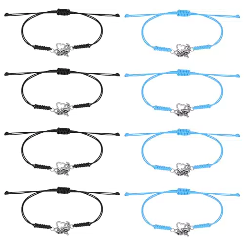 8 pezzi da cheerleader, bracciale da cheerleader, bracciale da cheerleading regolabile