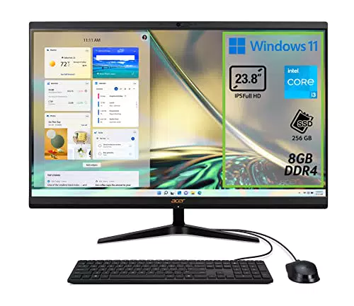 Acer Aspire C24-1700 Computer Fisso All in One, Pc Desktop