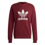 adidas IA4856 Trefoil Crew Maglia Lunga Shadow Red X