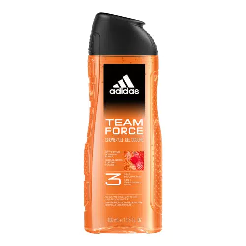 Adidas, Team Force Gel Doccia Bagnoschiuma 3 in 1 per Corpo