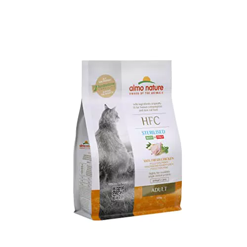 almo nature HFC Adult Sterilized - Crocchette per Gatti con Merluzzo Fresco in Origine idoneo al consumo Umano Ora alimento per Gatti