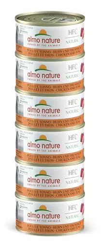 Almo Nature HFC Natural Megapack, Alimento Umido per Gatti - Pollo e Tonno -