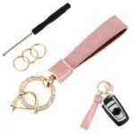 Amabro Portachiavi In Pelle Per Auto, Portachiavi Auto Uomo Portachiavi Per Auto Portachiavi Pelle Portachiavi Donna Portachiavi Uomo Anti-Smarrimento Regalo Per Papà Amico E Famiglia