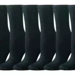 Amazon Essentials Calzettoni Casual Donna, 6 Paia, Nero