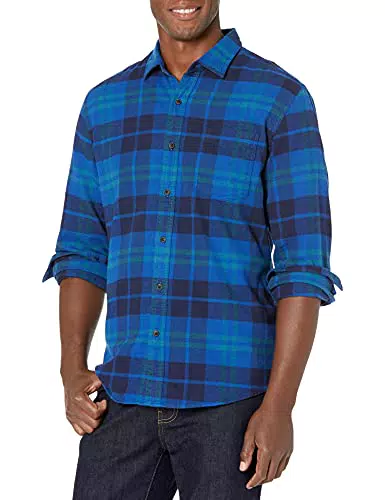 Amazon Essentials Camicia in Flanella a Maniche Lunghe Uomo