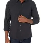 Amazon Essentials Camicia in Popeline a Maniche Lunghe Slim Uomo