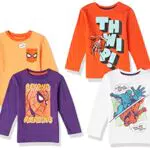 Amazon Essentials Disney, Marvel, Star Wars Maglie a Maniche Lunghe Bambini e Ragazzi