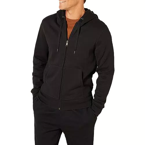 Amazon Essentials Felpa in Pile con Cappuccio e Cerniera Intera da uomo