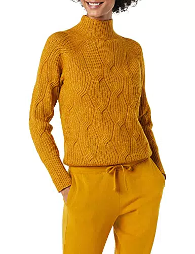 Amazon Essentials Maglione a Coste con Scollo a Imbuto Morbido al Tatto Donna