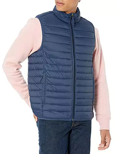 Amazon Essentials Piumino Leggero Smanicato Impermeabile da uomo, nero