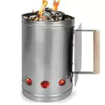App Life ACCENDIFUOCO A Carbone con Manico di Sicurezza in Legno per Barbecue CIMINIERA di ACCENSIONE