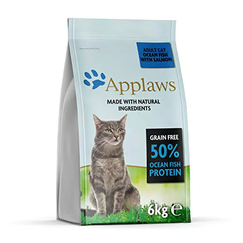 Applaws - cibo secco per gatti adulti, pesce e salmone