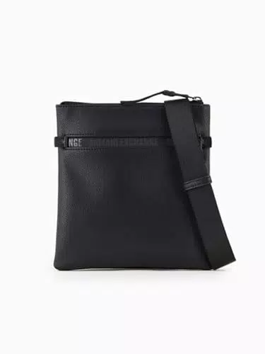 ARMANI EXCHANGE Zip con Logo, Doppia Tasca, Flat Crossbody Uomo