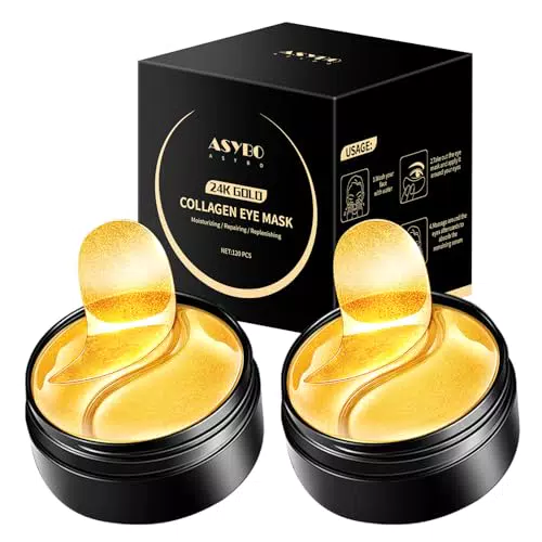 ASYBO sotto le bende per gli occhi, 120pcs Golden Collagen Under Eye Mask