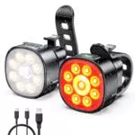 Babacom Luci Bicicletta LED Anteriore e Posteriore, Kit Luci Bici Ricaricabili USB