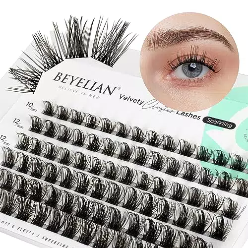 BEYELIAN Ciglia Finte a Ciuffetti D+ Curl 10-16mm, 72 pezzi