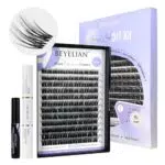 BEYELIAN Ciglia Finte Ciuffetti, Kit Extension Ciglia