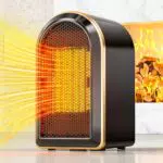 BNEHHOV Termoventilatore Elettrico Stufa Elettrica Basso Consumo 800/1200W Riscaldamento Portatile Protezione Antigoccia Termostato Doppio Isolamento per Camera da Letto Bagno Casa