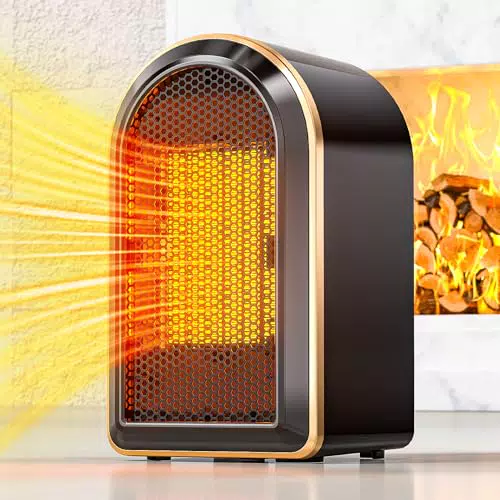 BNEHHOV Termoventilatore Elettrico Stufa Elettrica Basso Consumo 800/1200W Riscaldamento Portatile Protezione Antigoccia Termostato Doppio Isolamento per Camera da Letto Bagno Casa