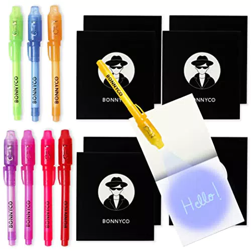 BONNYCO Penna Invisibile e Taccuino, 8 Pezzi Gadget Compleanno Bambini