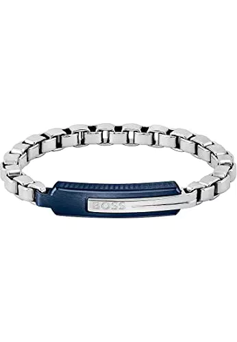BOSS Jewelry Braccialetto a catena da uomo Collezione ORLADO, argento