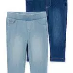 C&A Bambine Jeggings in tessuto elastico: 2 Pezzi