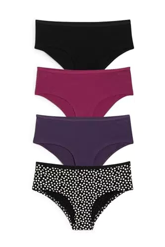 C&A Donna Coulotte Confezione Multipla: 4 Pezzi al Prezzo di 1 Nero