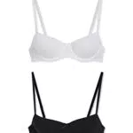 C&A Donna Reggiseno Demi Bianco/Grigio 80 B