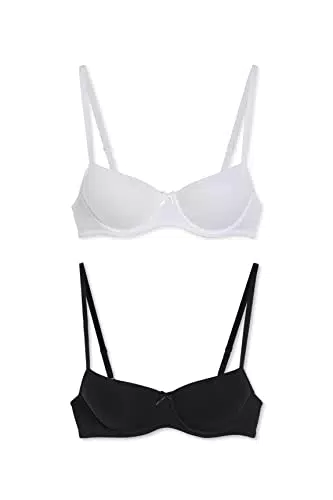 C&A Donna Reggiseno Demi Bianco/Grigio 80 B