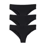 C&A Donna Slip Stile Brasiliano Confezione Multipla: 3 Pezzi al Prezzo di 1 Nero
