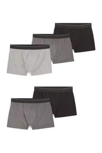 C&A Uomo Boxer Aderenti Confezione Multipla: 5 Pezzi al Prezzo di 1 Grigio