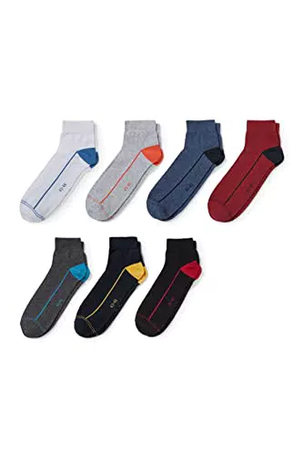 C&A Uomo Calzini alle caviglie Confezione multipla: 7 paia al prezzo di 1 blu scuro 43-46