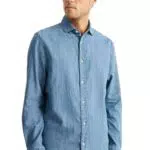 C&A Uomo Camicia Jeans Azzurro